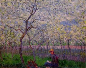 Claude Oscar Monet : An Orchard in Spring